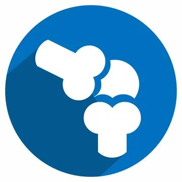 Icon Vector of Bone - Long Shadow Style Stock Illustration