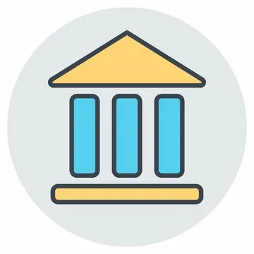 Icon Vector of Building - Color Mate Style Stock Illustration