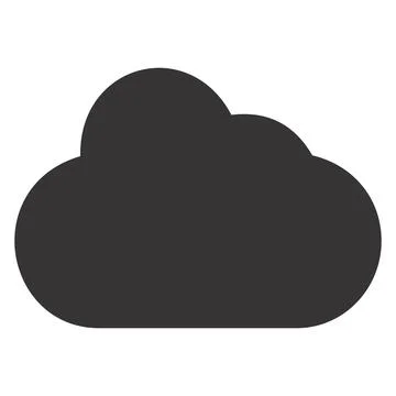 Icon Vector of Cloud - Glyph Style Stock Illustration