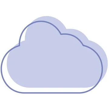 Icon Vector of Cloud - Two Tone Style Stock Illustration