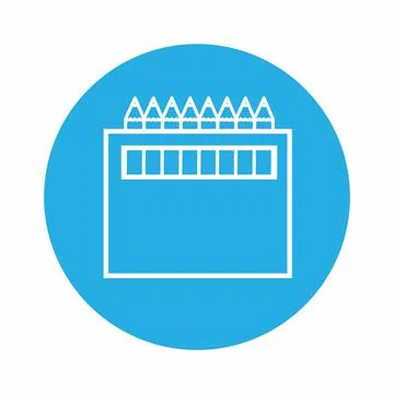 Icon Vector of Color Box - Blue Monochrome Style Stock Illustration