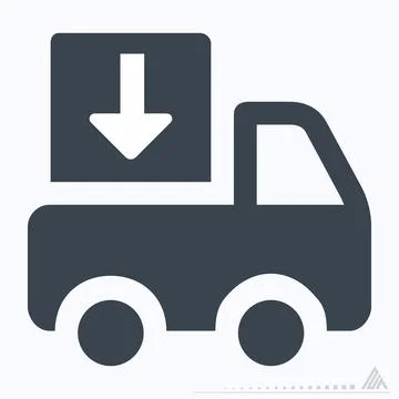 Icon Vector of Delivery - Glyph Style 스톡 일러스트