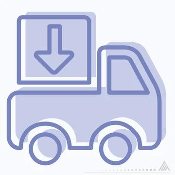 Icon Vector of Delivery - Two Tone Style Stock Illustration