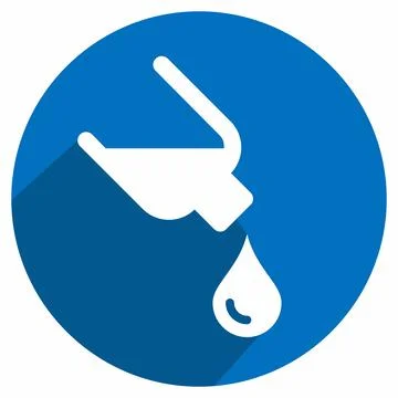 Icon Vector of Drop 2 - Long Shadow Style Stock Illustration