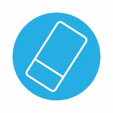 Icon Vector of Eraser - Blue Monochrome Style Illustrazione stock
