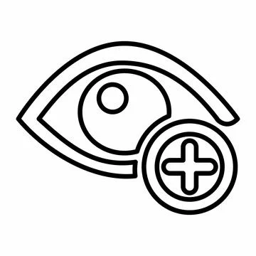 Icon Vector of Eye Exam 2 - Line Style Stock Illustration