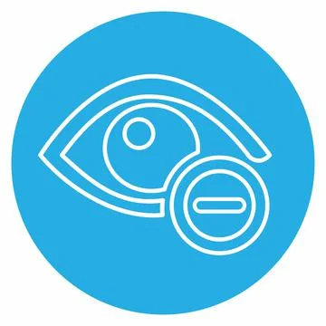 Icon Vector of Eye Exam 3 - Blue Eyes Style Stock Illustration