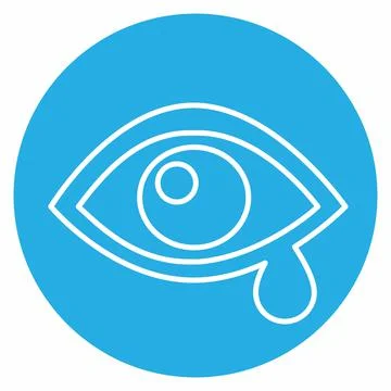 Icon Vector of Eye Exam 4 - Blue Eyes Style Stock Illustration