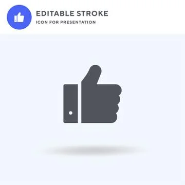 Like icon vector, filled flat sign, solid pictogram isolated on white, logo i Stock Illustration