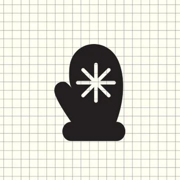 Icon vector gloves Stock Illustration