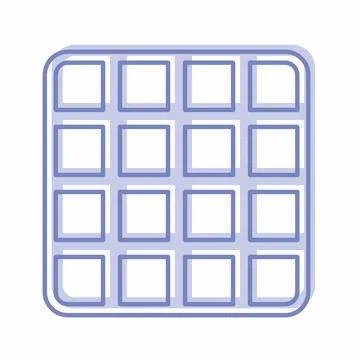 Icon Vector of Grid - Blue Twins Style Stock Illustration