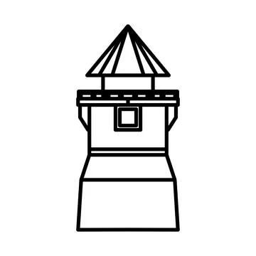 Icon vector guard illustration building protection and symbol safety security Ilustración de archivo