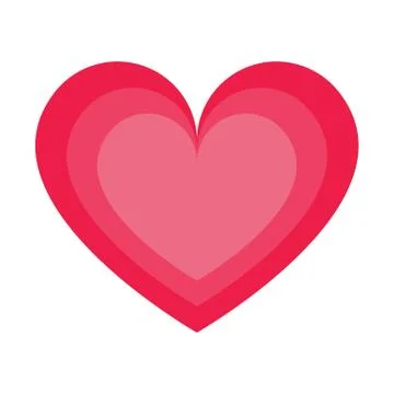 Icon, vector illustration, concept of love. Red heart Stock Illustration