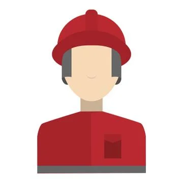 Icon, vector illustration. profession concept. fireman man Stock Illustration