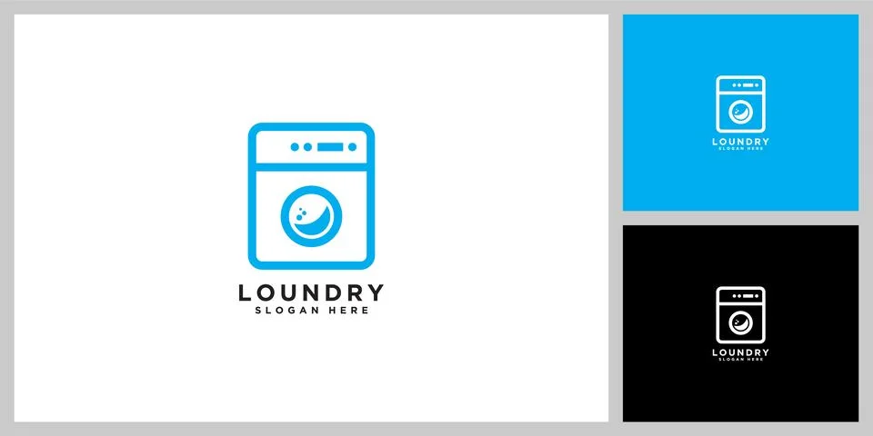 Icon vector laundry logo vector Stock Illustration