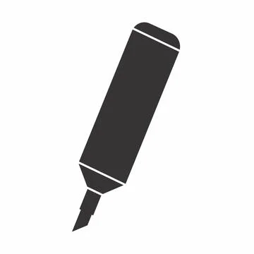 Icon Vector of Marker - Black Style Stock Illustration