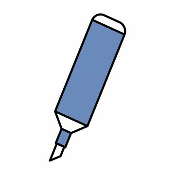 Icon Vector of Marker - Dark Blue Style Stock Illustration