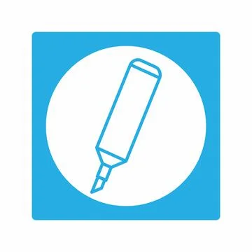 Icon Vector of Marker - White Moon Style Stock Illustration