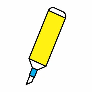 Icon Vector of Marker - Yellow Moon Style Stock Illustration
