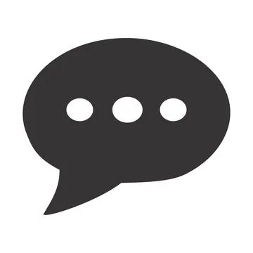 Icon Vector of Message Bubble with dots - Glyph Style Stockillustratie