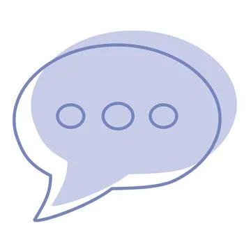 Icon Vector of Message Bubble with dots - Two Tone Style 스톡 일러스트