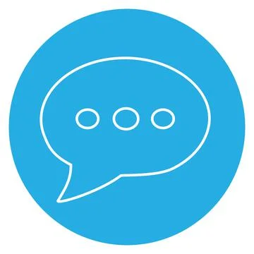 Icon Vector of Message Bubble with dots - Blue Eyes Style 스톡 일러스트