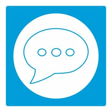 Icon Vector of Message Bubble with dots - White Moon Style Stock Illustration