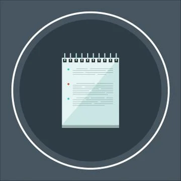 Icon vector notebook. Front view. stock vector Stock Illustration