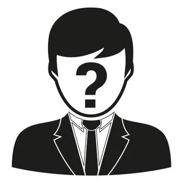 Icon vector politicians question mark Illustrazione stock