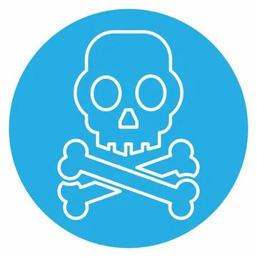 Icon Vector of Radiation - Blue Eyes Style Stock Illustration