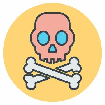 Icon Vector of Radiation - Color Mate Style Stock Illustration