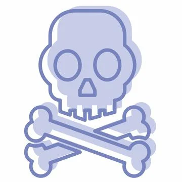 Icon Vector of Radiation - Two Tone Style Stock Illustration