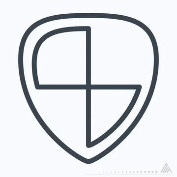Icon Vector of Security - Line Style Illustrazione stock