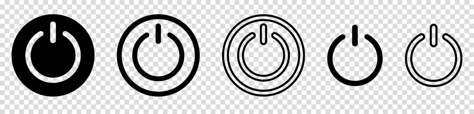 On-off icon vector set Stock Illustration