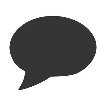 Icon Vector of Single Message Bubble - Glyph Style 스톡 일러스트