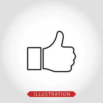 Like icon vector. Thumbs up icon. social media icon. Like and dislike icon. T Stock Illustration