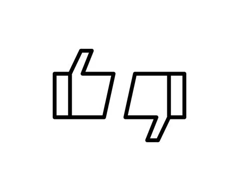 Like icon vector. Thumbs up icon. social media icon. Like and dislike icon. T Stock Illustration
