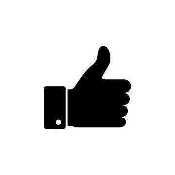 Like icon vector. Thumbs up icon vector. Hand like Illustrazione stock