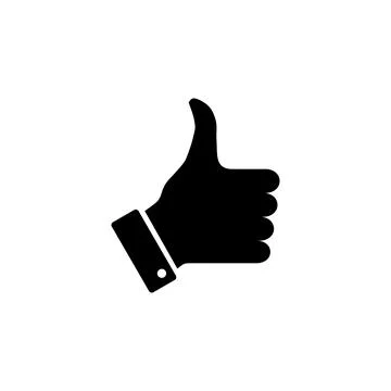 Like icon vector. Thumbs up icon vector. Hand like Stock Illustration