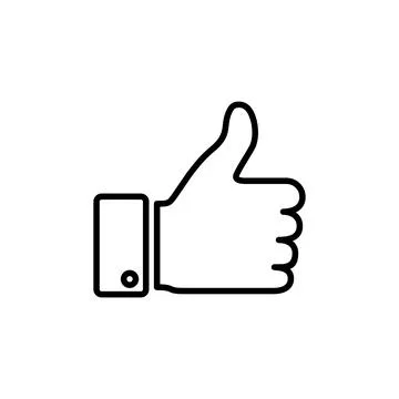 Like icon vector. Thumbs up icon vector. Hand like Stock Illustration