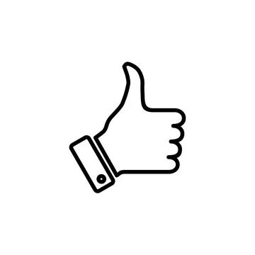 Like icon vector. Thumbs up icon vector. Hand like Stock Illustration