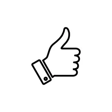 Like icon vector. Thumbs up icon vector. Hand like Stock Illustration