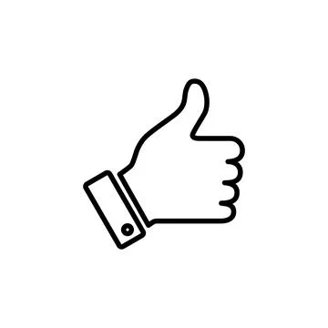 Like icon vector. Thumbs up icon vector. Hand like Stock Illustration