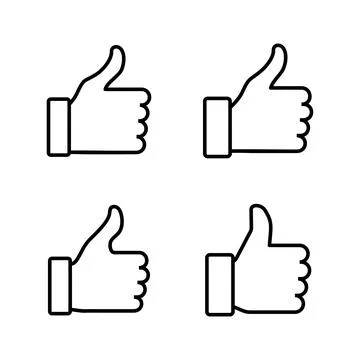 Like icon vector. Thumbs up sign and symbol. Hand like Stock Illustration