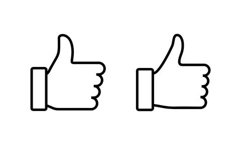 Like icon vector. Thumbs up sign and symbol. Hand like Stock Illustration