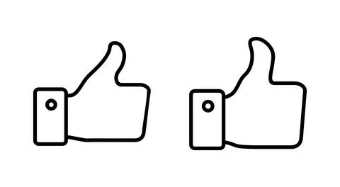 Like icon vector. Thumbs up sign and symbol. Hand like Stock Illustration