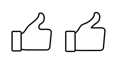 Like icon vector. Thumbs up sign and symbol. Hand like Stock Illustration
