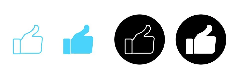 Like icon vector. Thumbs up sign and symbol. Hand like 스톡 일러스트