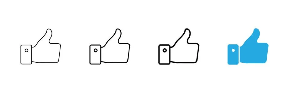 Like icon vector. Thumbs up sign and symbol. Hand like Stock Illustration