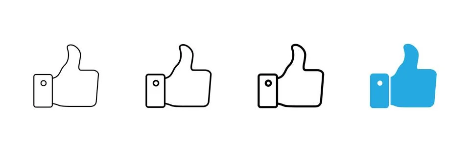 Like icon vector. Thumbs up sign and symbol. Hand like Stock Illustration